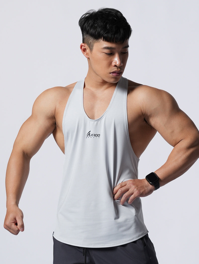 ArcTech™ AROO Spaghetti-shoulder Back Training Vest (Light Gray) 