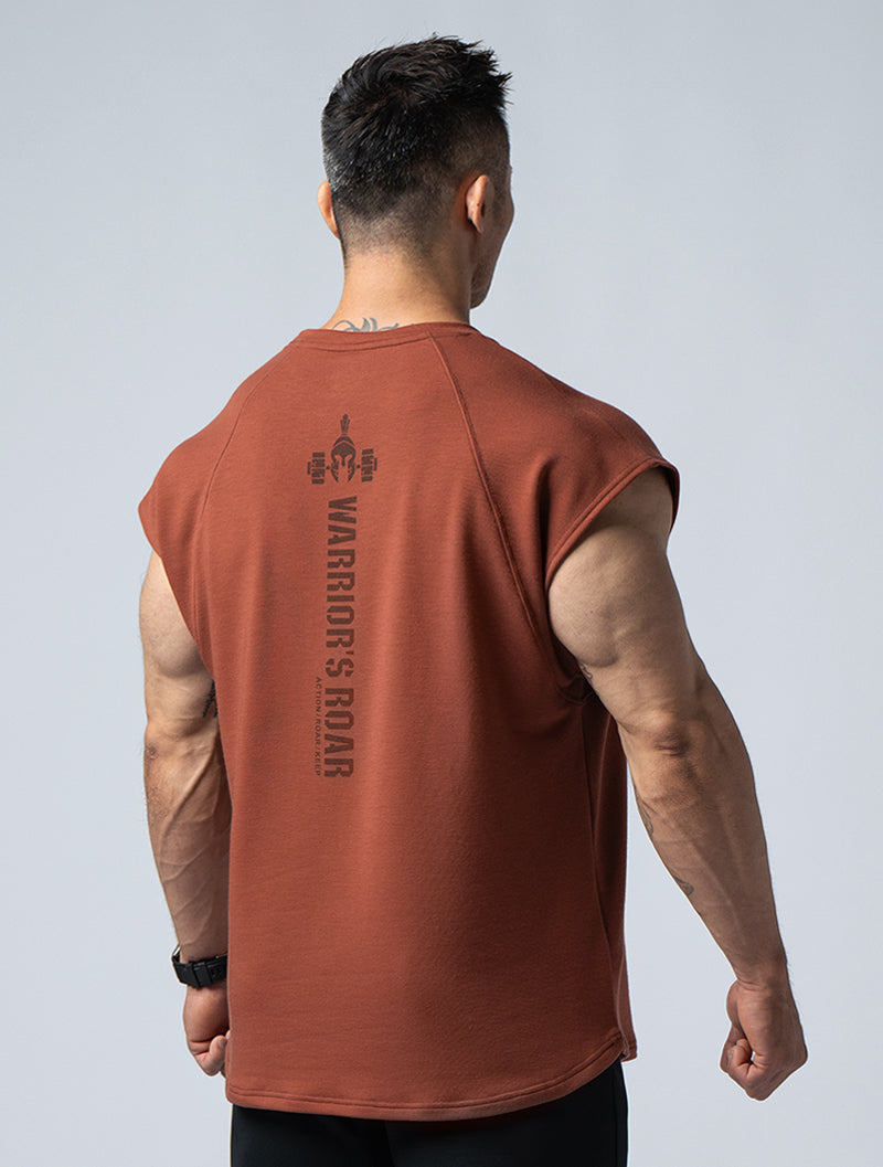 TENCEL FTE™ Lachlan wide sleeve training vest (brick red)