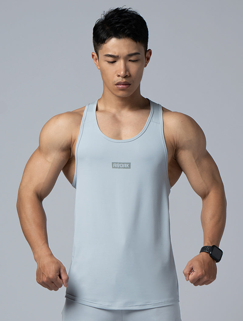 FlexSmooth™ Spliced ​​Nylon Training Vest (Light Grey)