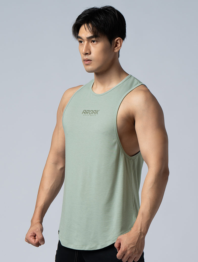 TENCEL-SGL™ flocked functional Tencel arc vest (grey green)