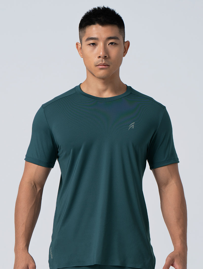 ArcTech™ Fitted Hem Short Sleeve Top (Mist Blue Green) 