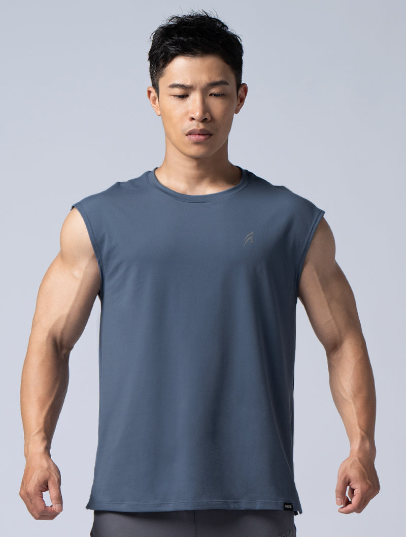 NAP™-Pure skin-friendly functional broad shoulder vest (grey blue)