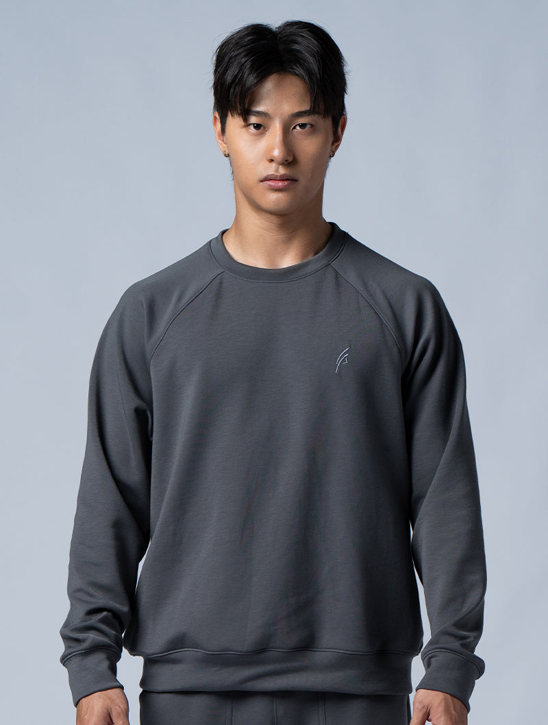 SIRO™-Dual Lachlan Sleeve Casual Top (Dark Gray)