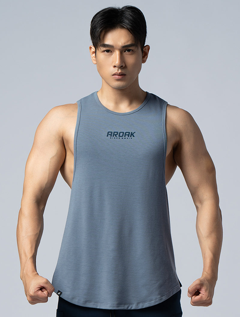 TENCEL-SGL™ flocked functional Tencel arc vest (grey blue)