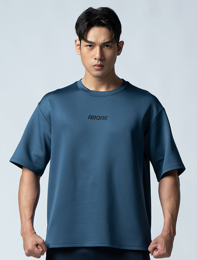 AirFlex™ OVERSIZED Short-Sleeve Top (Indigo) 