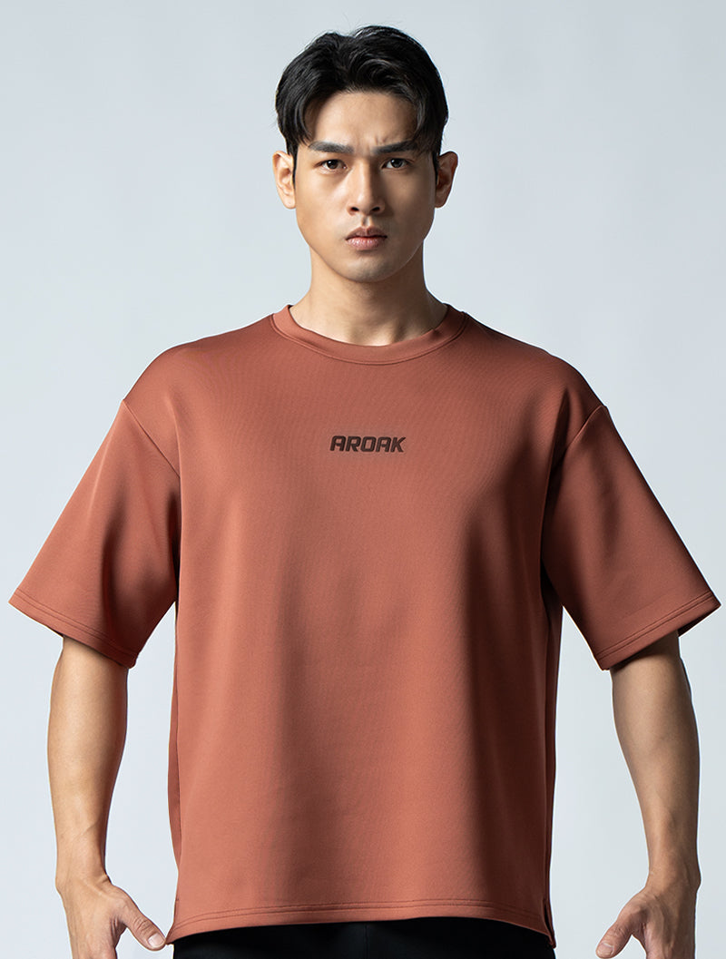 AirFlex™ OVERSIZED short-sleeved top (brick red) 