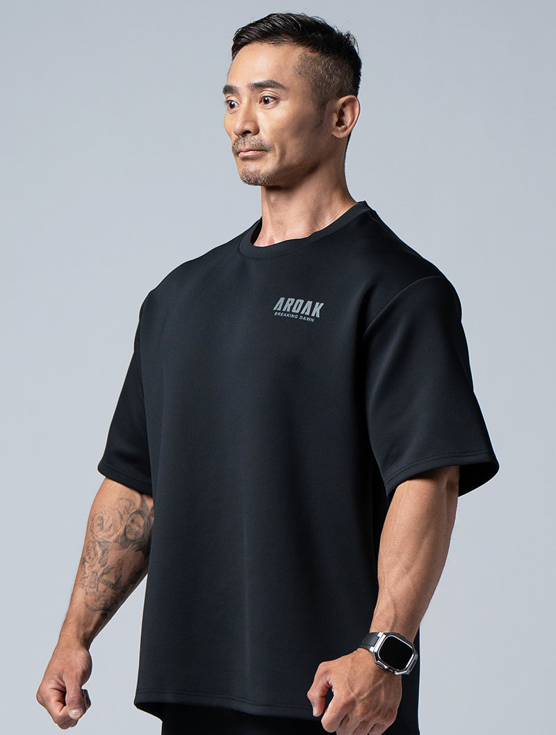 AirFlex™ Dawn Warrior OVERSIZED Short Sleeve Top (Black)