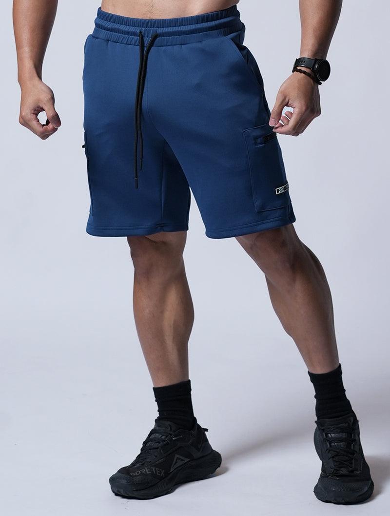 AirFlex™ Zip-Up Patch Pocket Training Shorts (Indigo) 