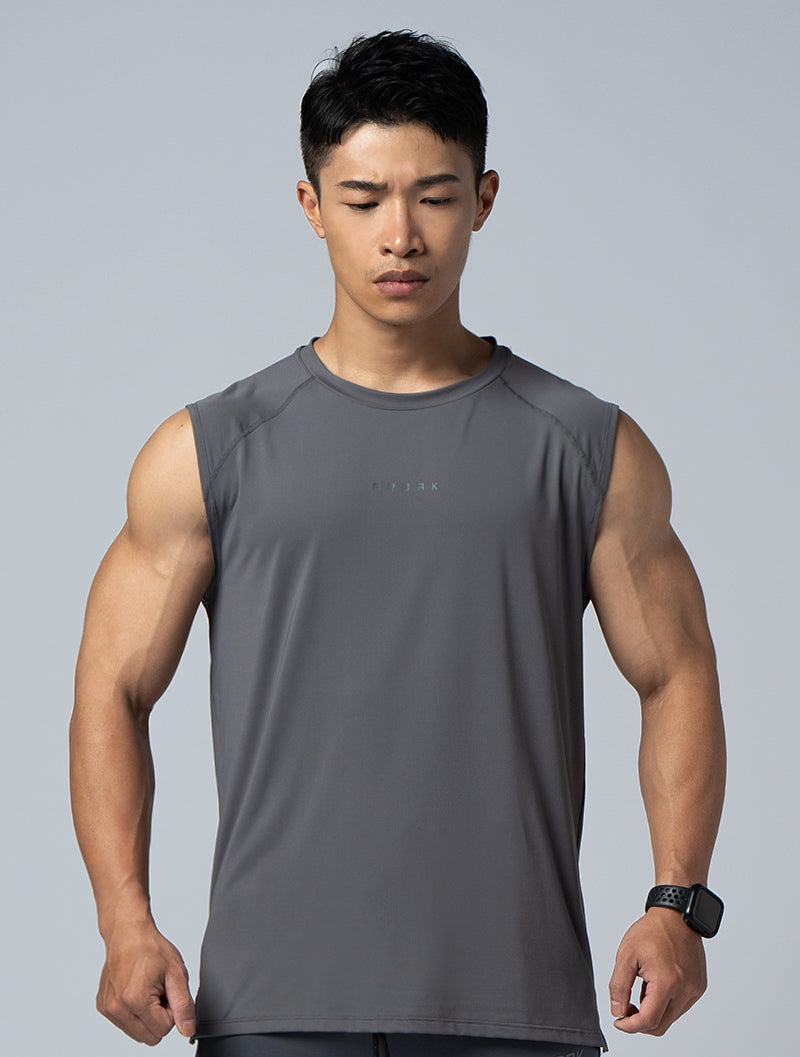 FlexSmooth™ Wide Shoulder Lackland Sleeve Functional Nylon Vest (Iron Gray)