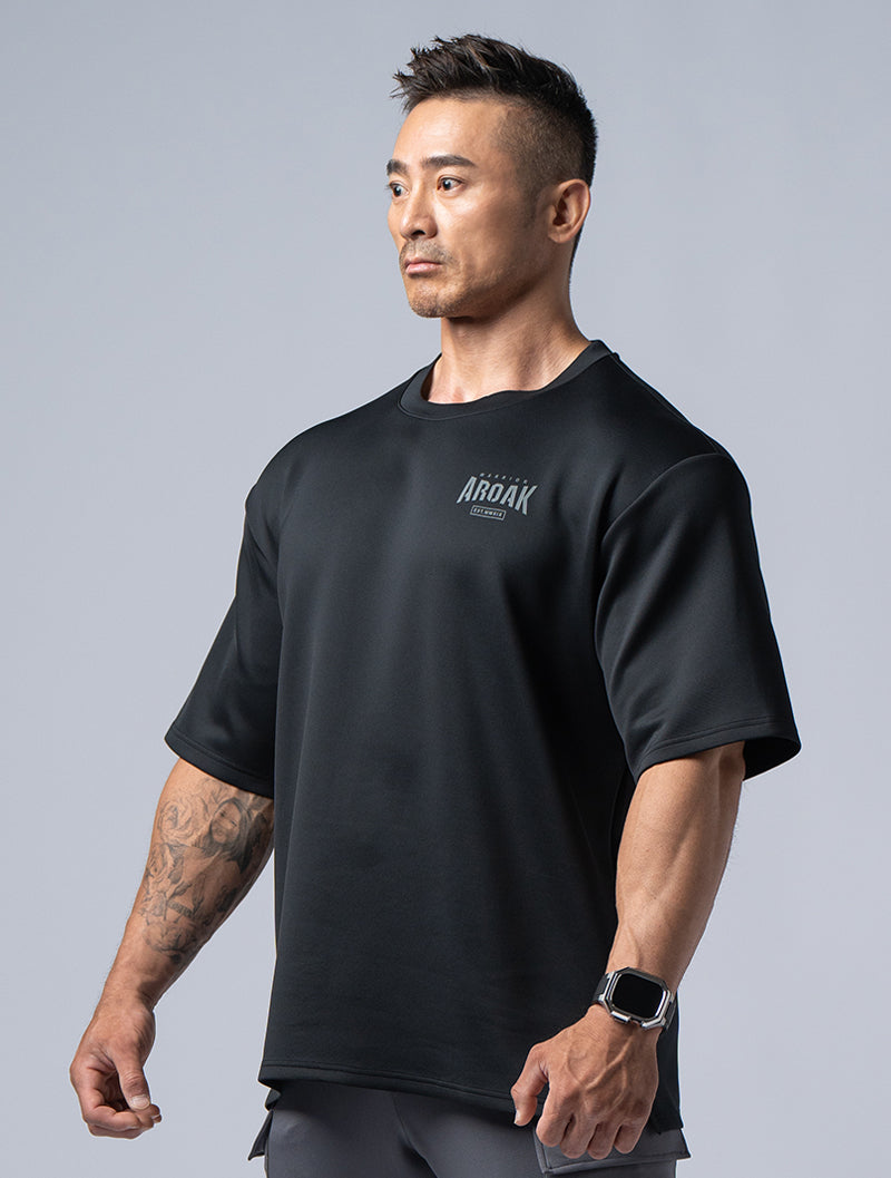 AirFlex™ Warrior's Roar OVERSIZED Short Sleeve Top (Black)