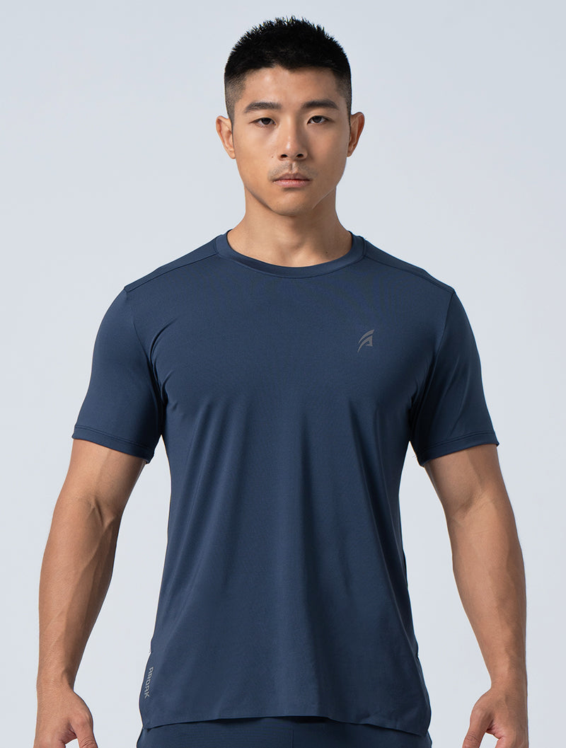 ArcTech™ Fitted Hem Short Sleeve Top (Dark Blue) 