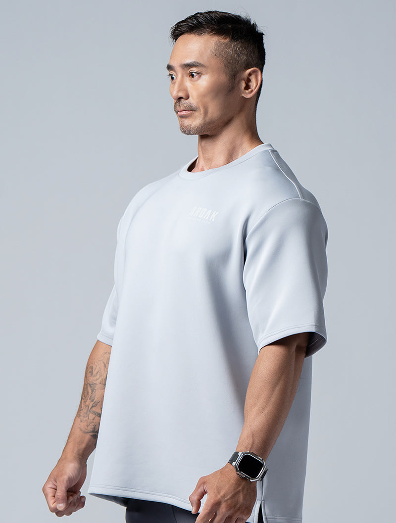 AirFlex™ Dawn Warrior OVERSIZED Short Sleeve Top (Light Grey)