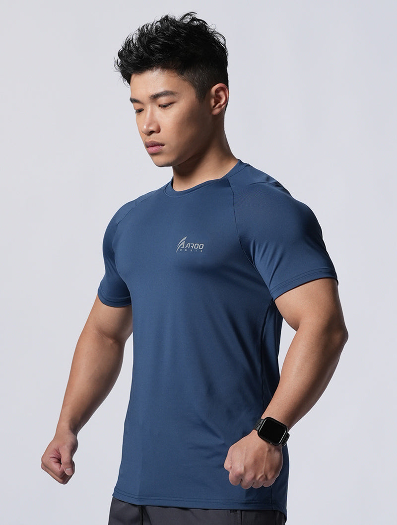 ArcTech™ AROO Lachlan Short Sleeve Training Top (Indigo) 