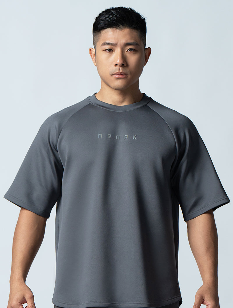 AirFlex™ OVERSIZED Lachlan Sleeve Top (Iron Grey) 