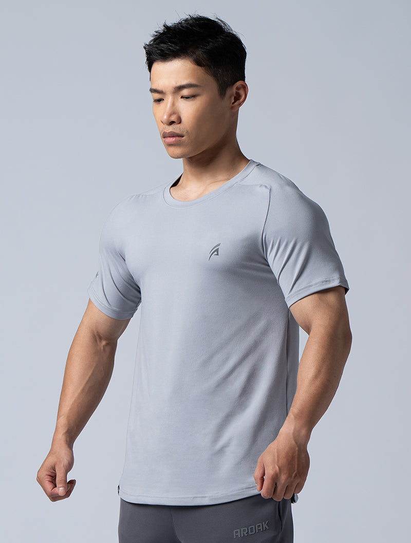 NAP™-Pure skin-friendly functional fit Lachlan sleeve top (light gray)