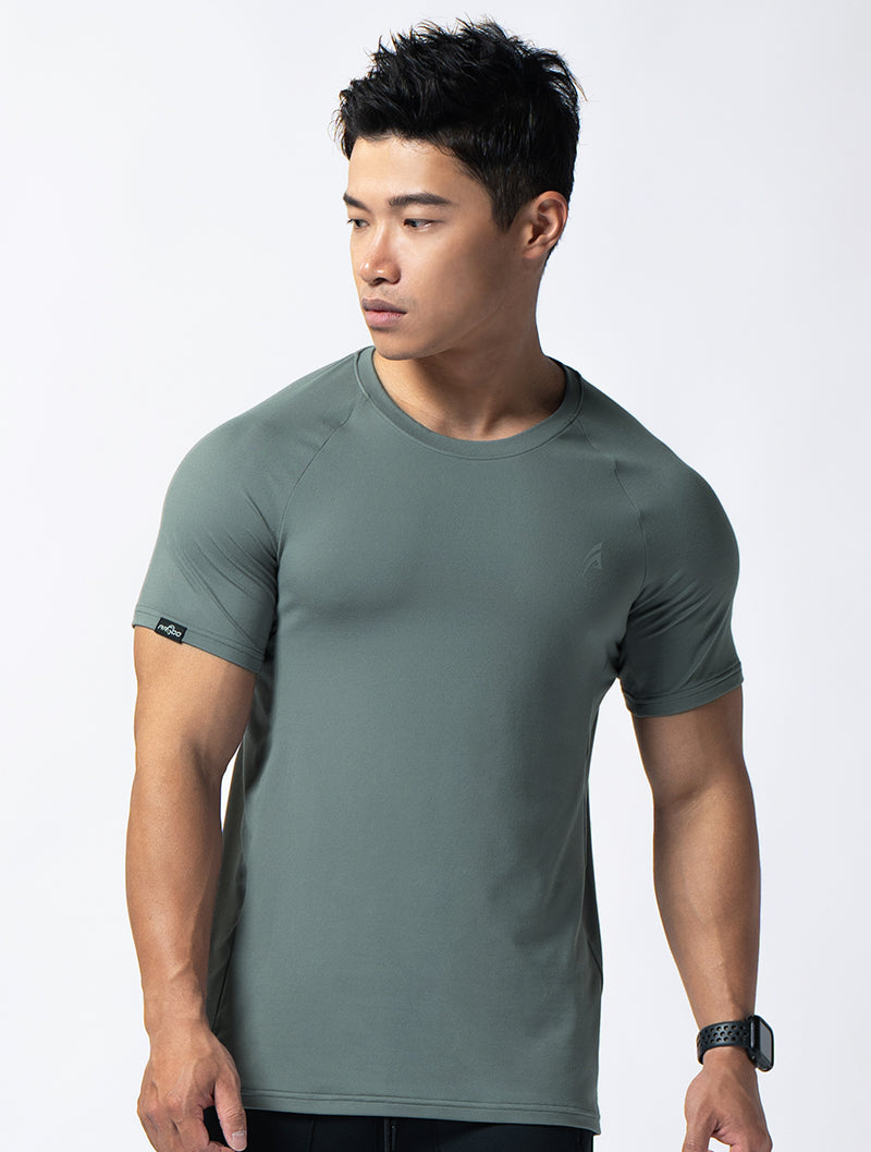 NAP™-Pure Soft Skin-friendly Functional Training Lachlan Short Sleeve Top (Gray Green) 