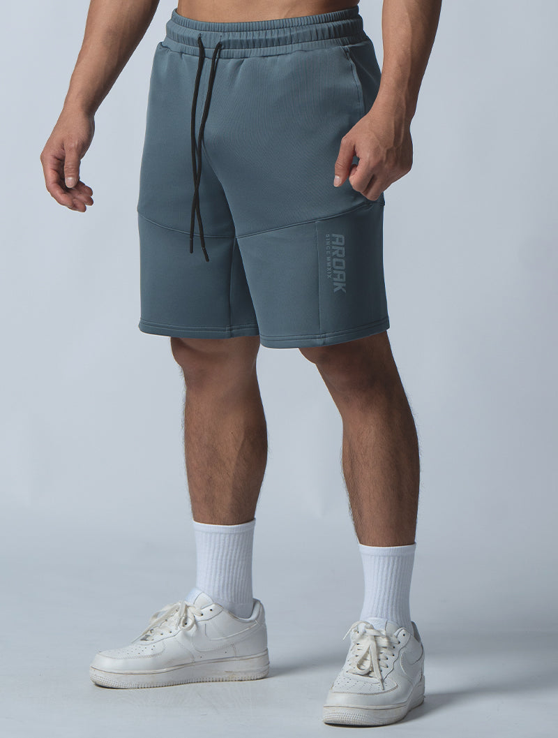 AirFlex™ functional cropped sports shorts (iron gray blue)