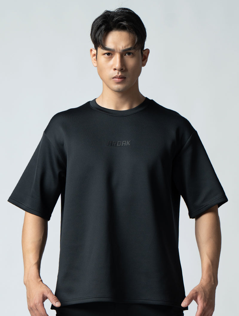 AirFlex™ OVERSIZED Short-Sleeve Top (Black) 