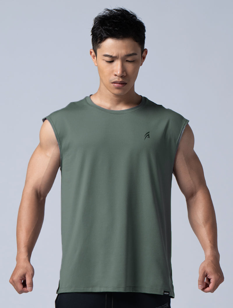 NAP™-Pure skin-friendly functional broad shoulder vest (grey green)