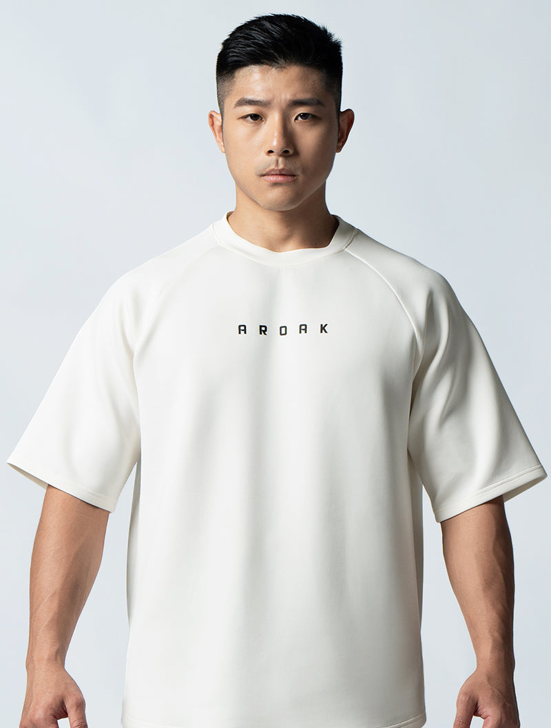 AirFlex™ OVERSIZED Lachlan Sleeve Top (Off White) 