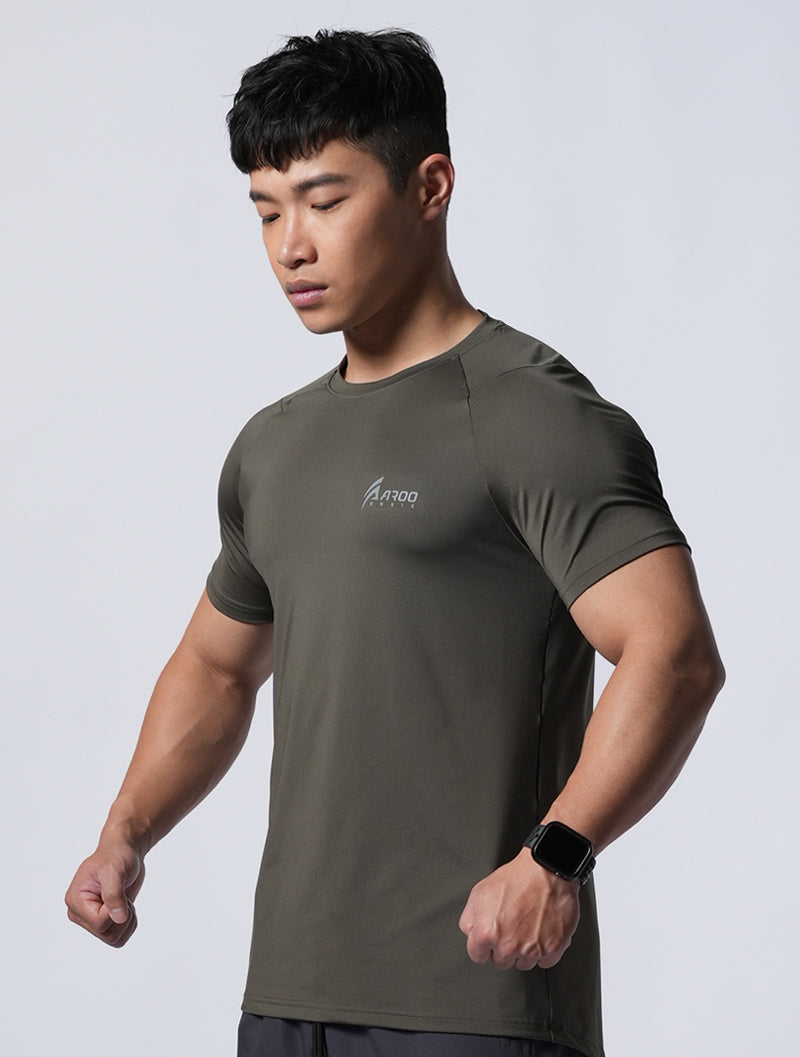 ArcTech™ AROO Lachlan Short Sleeve Training Top (Military Green) 