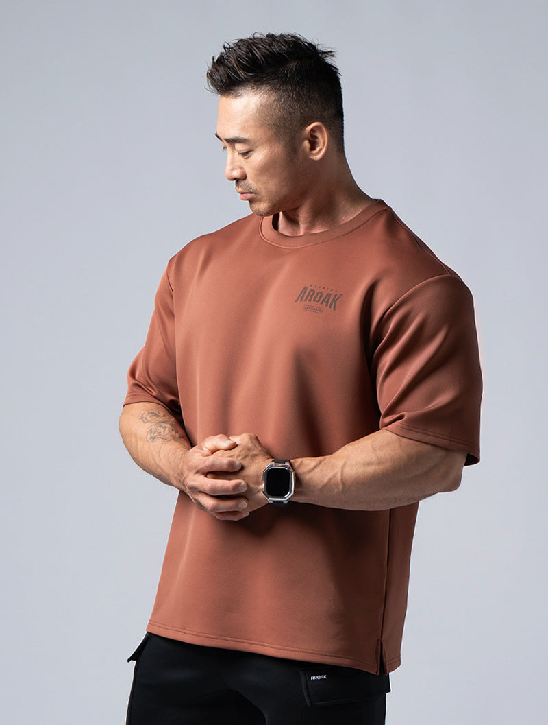 AirFlex™ Warrior's Roar OVERSIZED Short-Sleeved Top (Brick Red)