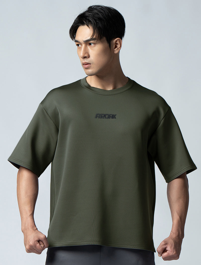 AirFlex™ OVERSIZED short-sleeved top (dark green)