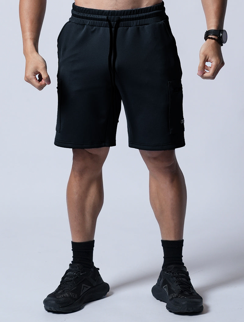 AirFlex™ Zip-Up Patch Pocket Training Shorts (Black) 