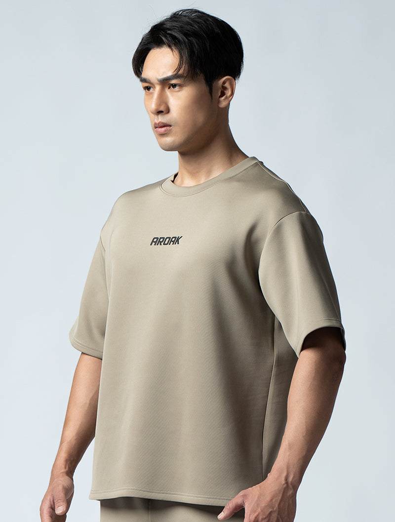 AirFlex™ OVERSIZED Short-Sleeve Top (khaki) 