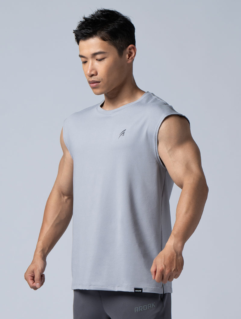 NAP™-Pure skin-friendly functional broad shoulder vest (light gray)