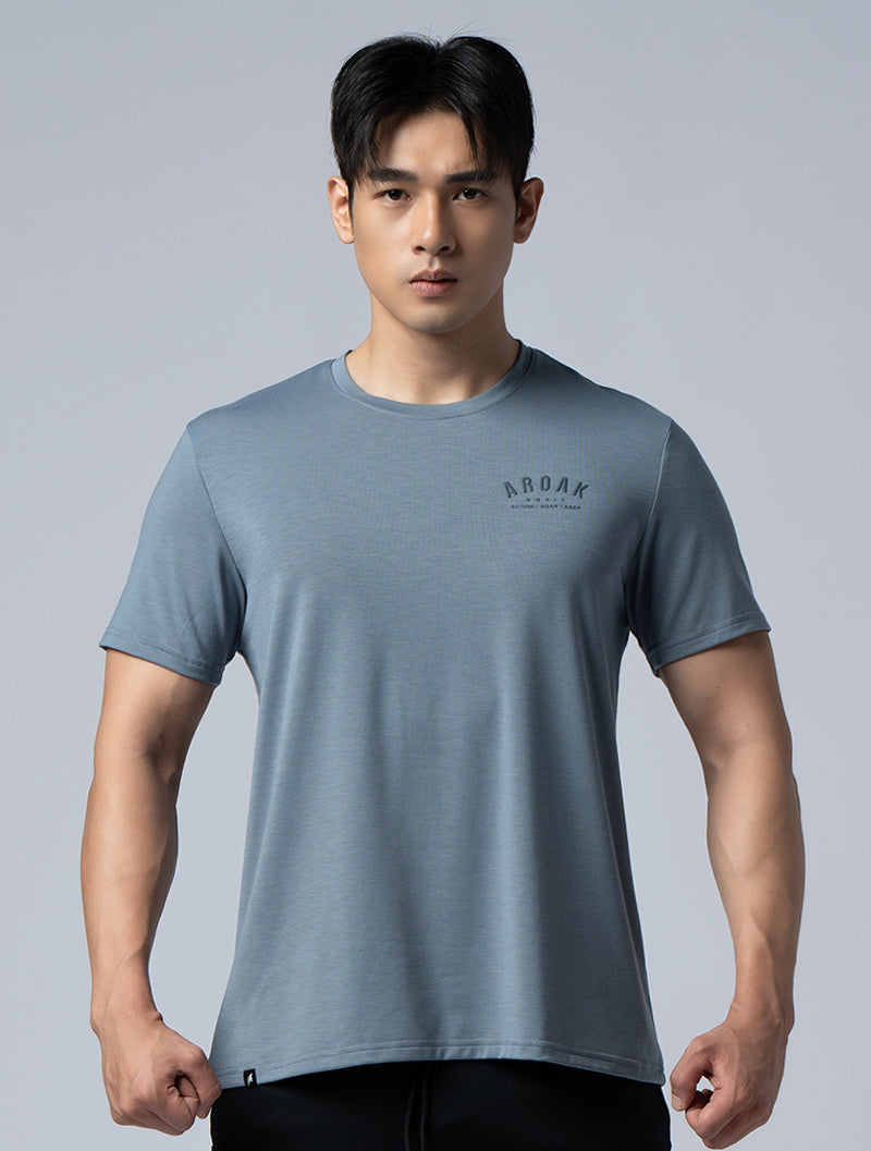 SIRO™-AP foaming function SIRO short-sleeved top (gray-blue)