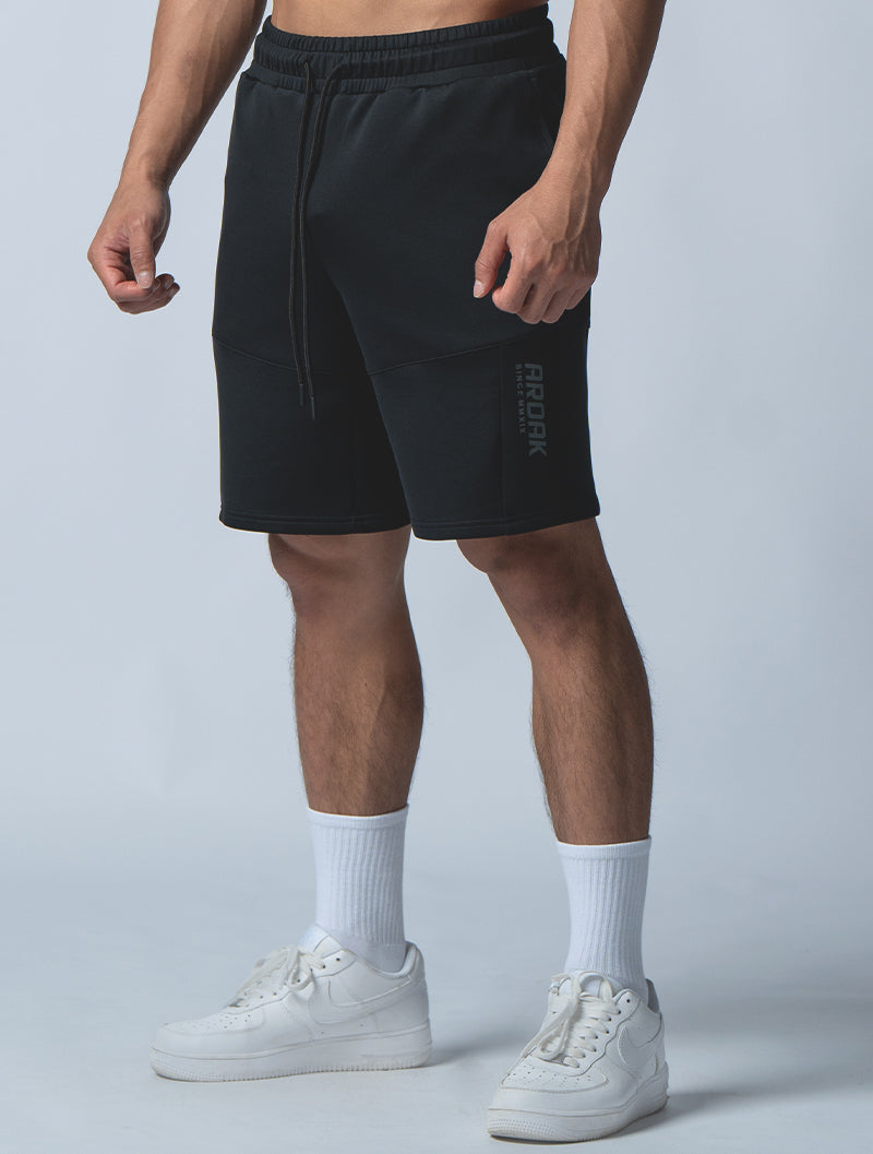 AirFlex™ functional cropped sports shorts (black)