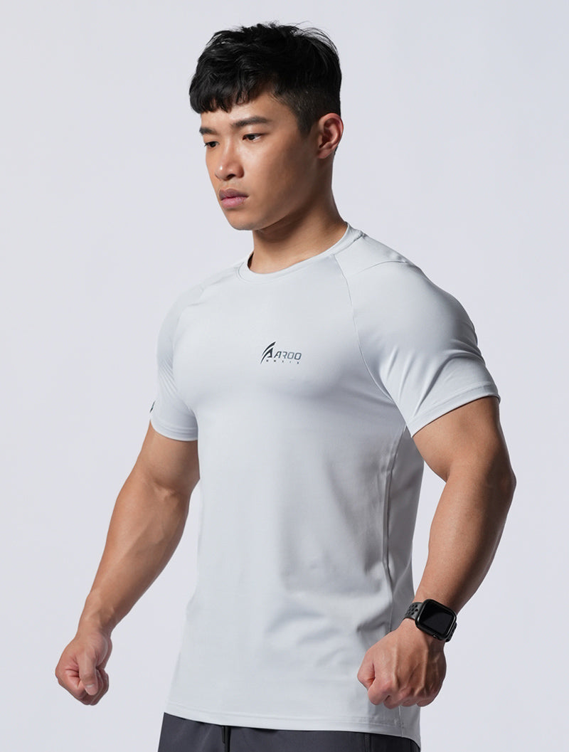 ArcTech™ AROO Lachlan Short Sleeve Training Top (Light Gray) 