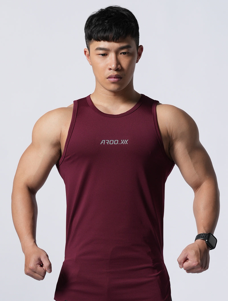 ArcTech™ AROO Arc Slit Training Tank Top (Wine Red) 