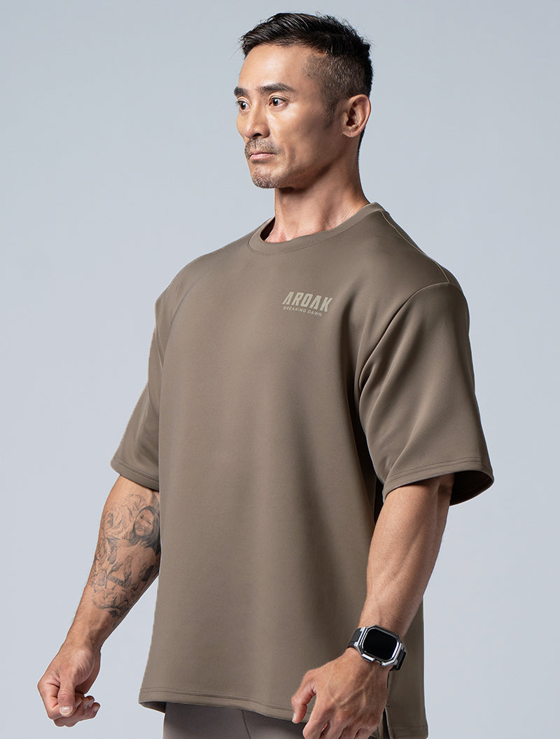 AirFlex™ Dawn Warrior OVERSIZED short-sleeved top (brown khaki)