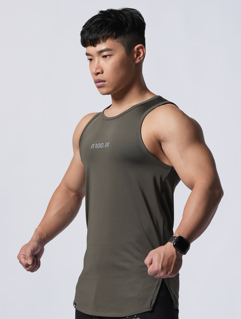 ArcTech™ AROO Arc Slit Training Tank Top (Military Green) 