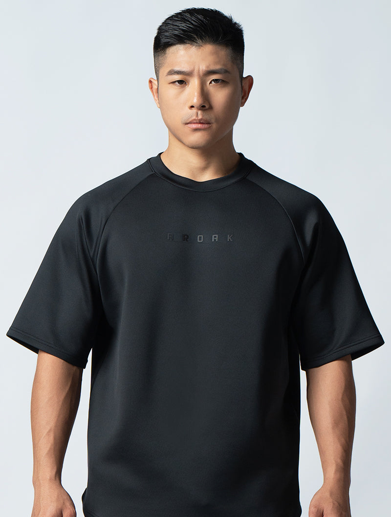 AirFlex™ OVERSIZED Lachlan Sleeve Top (Black) 