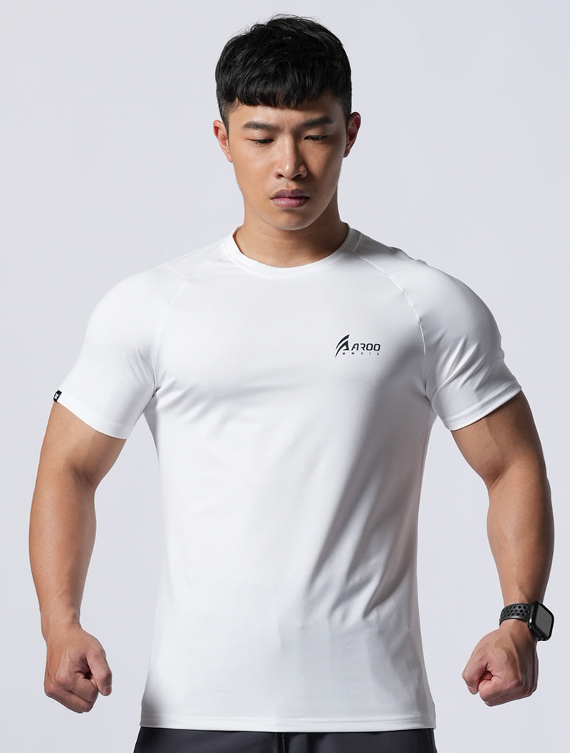 ArcTech™ AROO Lachlan Short Sleeve Training Top (White) 