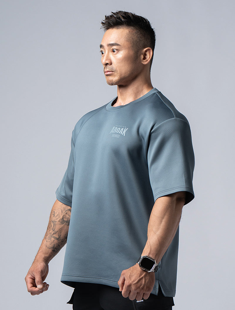 AirFlex™ Warrior's Roar OVERSIZED short-sleeved top (iron gray blue)