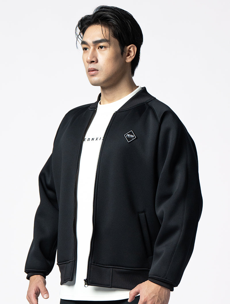 AirWarm™ Functional Space Cotton Baseball Jacket (Black) 